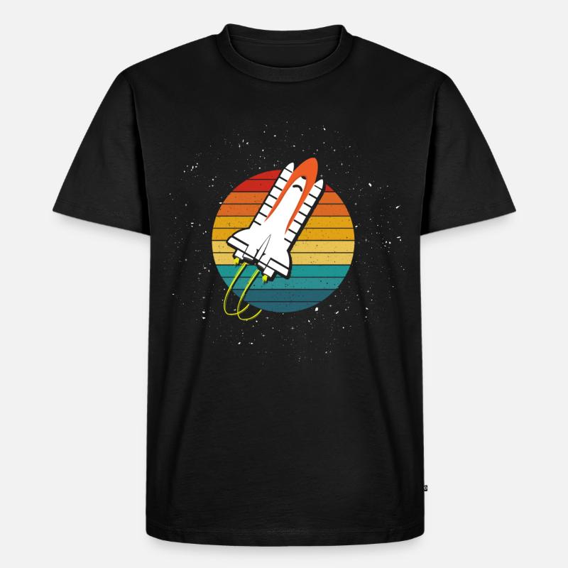 Raumschifft Galaxy Weltraum - Männer Premium Bio T-Shirt - Schwarz