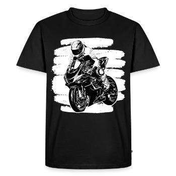 Mode de vie de motard de motard de motocyclettes de moto - T-shirt Premium bio Homme - noir - Devant - Nico (187cm)