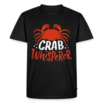 Crab Crab Whisperer - Men's Premium Organic T-Shirt - black - Front - Nico (187cm)