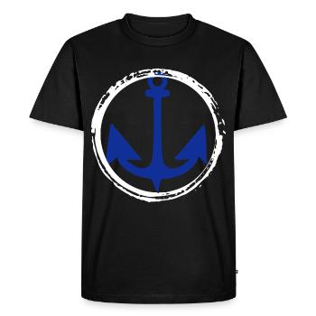 Anchor Nautical Seafarer Pier Sea Maritime - Men's Premium Organic T-Shirt - black - Front - Nico (187cm)