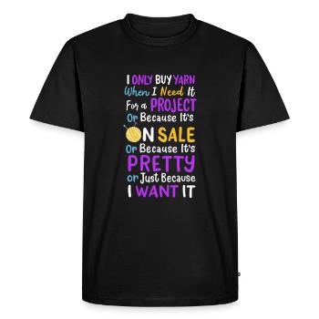 Knitting Knitting Wool - Men's Premium Organic T-Shirt - black - Front - Nico (187cm)