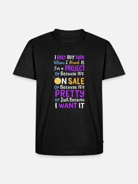 Knitting Knitting Wool - Men's Premium Organic T-Shirt - black