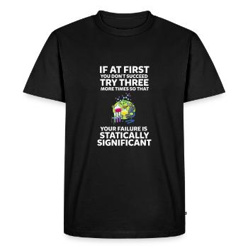 Science Teacher Funny Science - Men's Premium Organic T-Shirt - black - Front - Nico (187cm)
