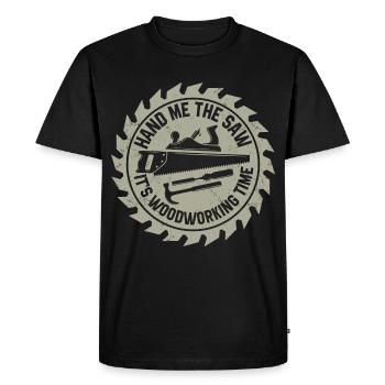 Artisanat de menuiserie | Cadeaux de menuiserie charpentier - T-shirt Premium bio Homme - noir - Devant - Nico (187cm)