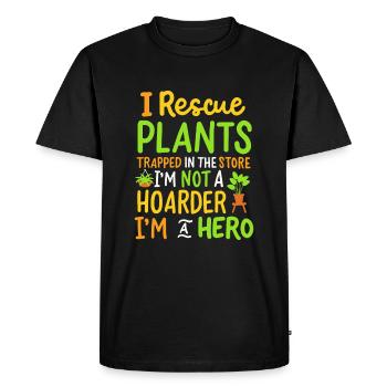 Funny Gardening Gardener - Men's Premium Organic T-Shirt - black - Front - Nico (187cm)