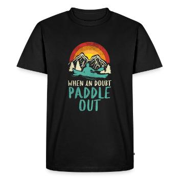 Kayak Nature Rétro - T-shirt Premium bio Homme - noir - Devant - Nico (187cm)