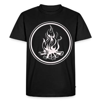 Camping Campfire - Tent Holiday Freedom Nature - Men's Premium Organic T-Shirt - black - Front - Nico (187cm)