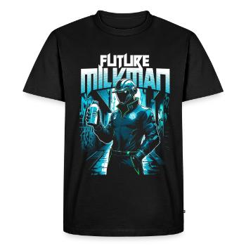 Milchmann Future Milkman - Men's Premium Organic T-Shirt - black - Front - Nico (187cm)