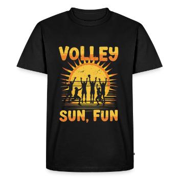 Beach volleyball - Men's Premium Organic T-Shirt - black - Front - Nico (187cm)