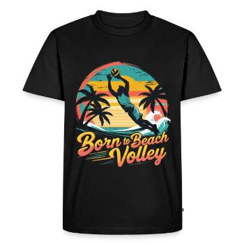 Beach volleyball - Men's Premium Organic T-Shirt - black - Front - Nico (187cm)