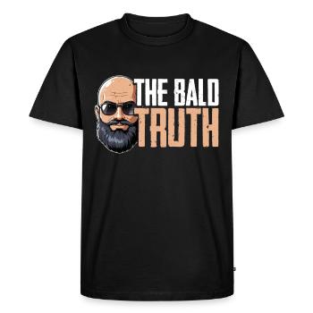 Perte de cheveux chauve Chauve La vérité chauve - T-shirt Premium bio Homme - noir - Devant - Nico (187cm)
