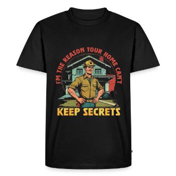 Arpenteur-géomètre en bâtiment Inspecteur en bâtiment - T-shirt Premium bio Homme - noir - Devant - Nico (187cm)