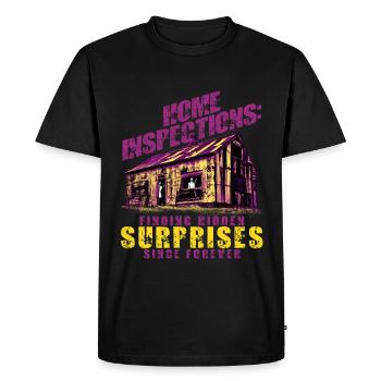 Inspection résidentielle par un arpenteur en bâtiment - T-shirt Premium bio Homme - noir - Devant - Nico (187cm)