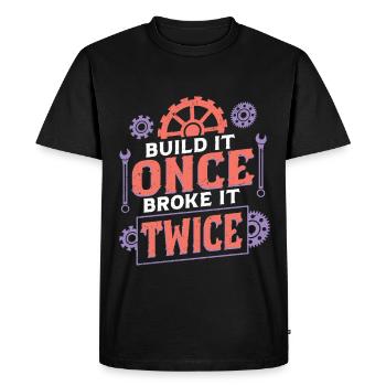Engineer Engineering Sciences - Men's Premium Organic T-Shirt - black - Front - Nico (187cm)