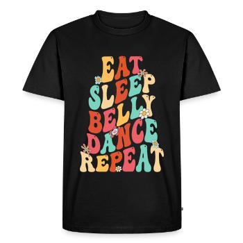 Belly Dance Belly Dancer Eat Sleep Belly Dance - Men's Premium Organic T-Shirt - black - Front - Nico (187cm)