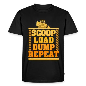 Kompaktlader Skid Steer Operator Scoop Load Dump - T-shirt Premium bio Homme - noir - Devant - Nico (187cm)