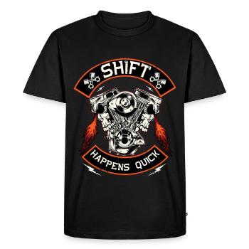 Le changement de vitesse automatique de Petrolhead se produit rapidement - T-shirt Premium bio Homme - noir - Devant - Nico (187cm)