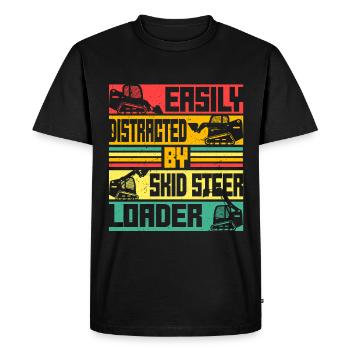 Skid Steer Operator Skid Steer Loader - Men's Premium Organic T-Shirt - black - Front - Nico (187cm)