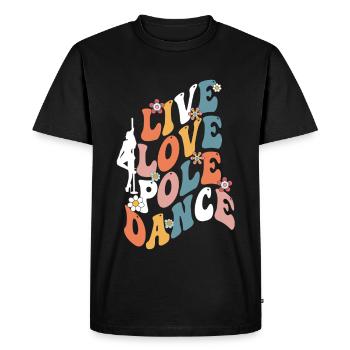 Pole Dancing Poledancing Live Love Pole Dance - Men's Premium Organic T-Shirt - black - Front - Nico (187cm)