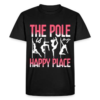 Pole Dancing Poledancing The Pole My Happy Place - Men's Premium Organic T-Shirt - black - Front - Nico (187cm)