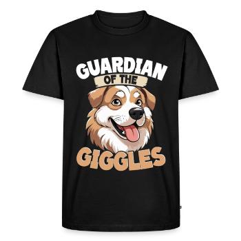 Alabai Dog Guardian Of The Giggles - Men's Premium Organic T-Shirt - black - Front - Nico (187cm)