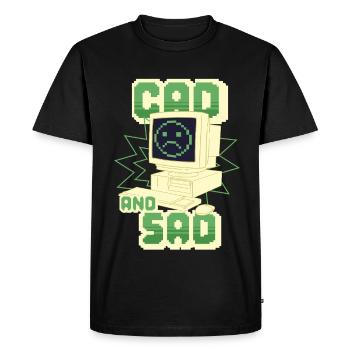 Engineer Engineering CAD And Sad - Men's Premium Organic T-Shirt - black - Front - Nico (187cm)