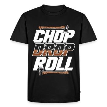 Hache Lancer Bûcheron Hachette Cible Lancer Chop Dop Roll - T-shirt Premium bio Homme - noir - Devant - Nico (187cm)