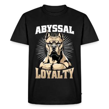 Cane Corso Dog Abyssal Loyalty - Men's Premium Organic T-Shirt - black - Front - Nico (187cm)