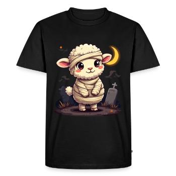 Mummy Sheep Halloween shepp Baa oooh! - Men's Premium Organic T-Shirt - black - Front - Nico (187cm)
