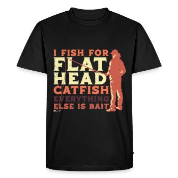 Poisson-chat à tête plate Tout le reste est appât - T-shirt Premium bio Homme - noir - Devant - Nico (187cm)