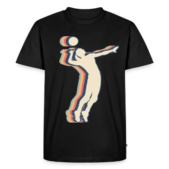 Joueur de volley-ball Entraîneur d’équipe Retro Line - T-shirt Premium bio Homme - noir - Devant - Nico (187cm)