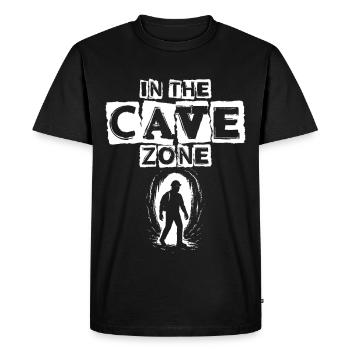 Höhlenforschung Spelunking In The Cave Zone - Men's Premium Organic T-Shirt - black - Front - Nico (187cm)