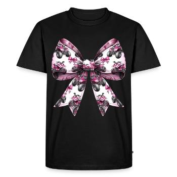 Coquette Bow Atv Quad 4 Wheeler Motif Fille Maman - T-shirt Premium bio Homme - noir - Devant - Nico (187cm)
