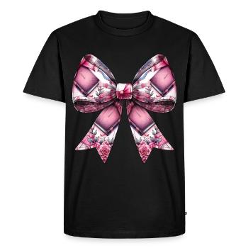 Coquette Bow Bible Christian Religious Pattern - Men's Premium Organic T-Shirt - black - Front - Nico (187cm)