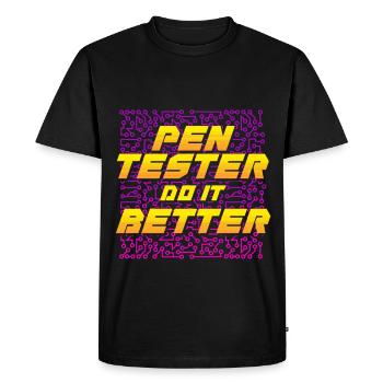 Penetrationstester Pen tester do it better - Men's Premium Organic T-Shirt - black - Front - Nico (187cm)
