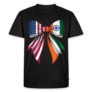 Coquettish Bow India Roots Heritage Indian - Men's Premium Organic T-Shirt - black - Front - Nico (187cm)