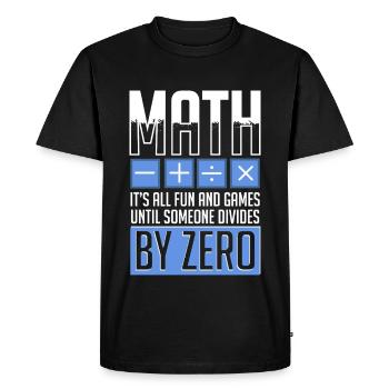 Math Math Math Teacher Math Teacher - Men's Premium Organic T-Shirt - black - Front - Nico (187cm)
