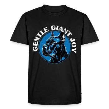 Cane Corso Dog Gentle Giant Joy - Men's Premium Organic T-Shirt - black - Front - Nico (187cm)