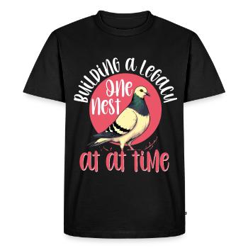 Pigeon fancier One Nest at a Time - Men's Premium Organic T-Shirt - black - Front - Nico (187cm)