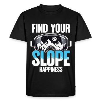 Skiers Skiers Find your slope happiness - Men's Premium Organic T-Shirt - black - Front - Nico (187cm)