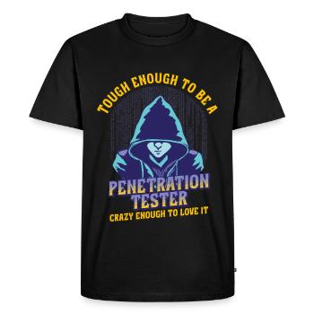 Penetration Tester Pentest Pentester - Men's Premium Organic T-Shirt - black - Front - Nico (187cm)