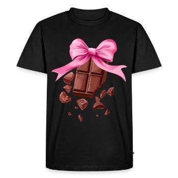 Flirtatious Bow Barre de chocolat Fille Maman - T-shirt Premium bio Homme - noir - Devant - Nico (187cm)