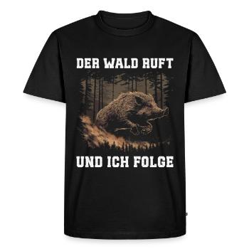 Hunter Gift Hunting License Passed Funny - Men's Premium Organic T-Shirt - black - Front - Nico (187cm)
