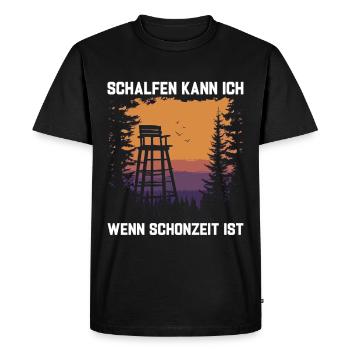 Hunter Gift Hunting License Passed Funny - Men's Premium Organic T-Shirt - black - Front - Nico (187cm)