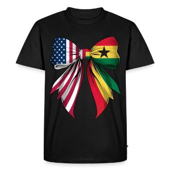 Coquette Arc Ghana Racines Héritage Ghanéen - T-shirt Premium bio Homme - noir - Devant - Nico (187cm)
