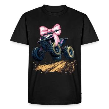 Coquette Bow Atv Quad 4 Wheeler Fille Maman - T-shirt Premium bio Homme - noir - Devant - Nico (187cm)