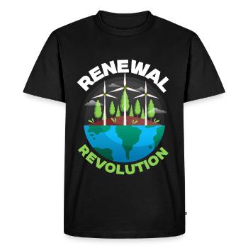 Environmentalist Renewable Energy - Men's Premium Organic T-Shirt - black - Front - Nico (187cm)