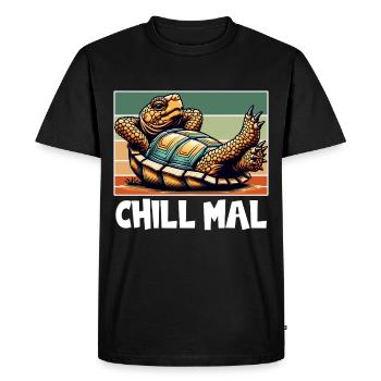 Turtle Lover Funny Saying - Men's Premium Organic T-Shirt - black - Front - Nico (187cm)