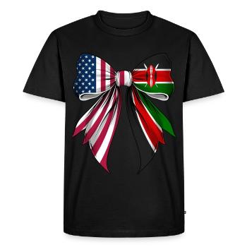 Arc Coquette Kenya Racines Héritage Kenyan - T-shirt Premium bio Homme - noir - Devant - Nico (187cm)