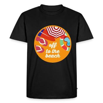 Cadeau flip flops - T-shirt Premium bio Homme - noir - Devant - Nico (187cm)